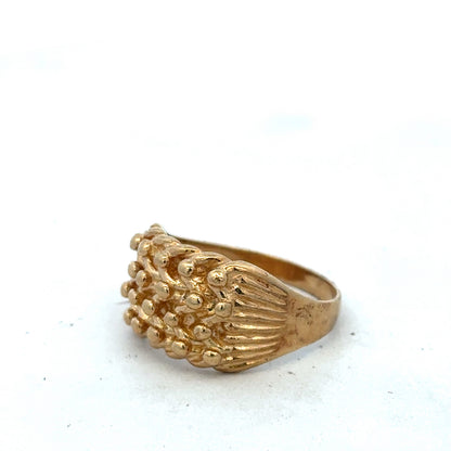 9ct yellow gold keeper ring size U (sh27503b)