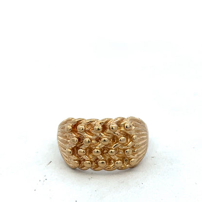 9ct yellow gold keeper ring size U (sh27503b)