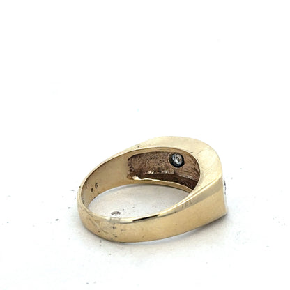 9ct yellow gold diamond ring size T1/2 (sh27502b)