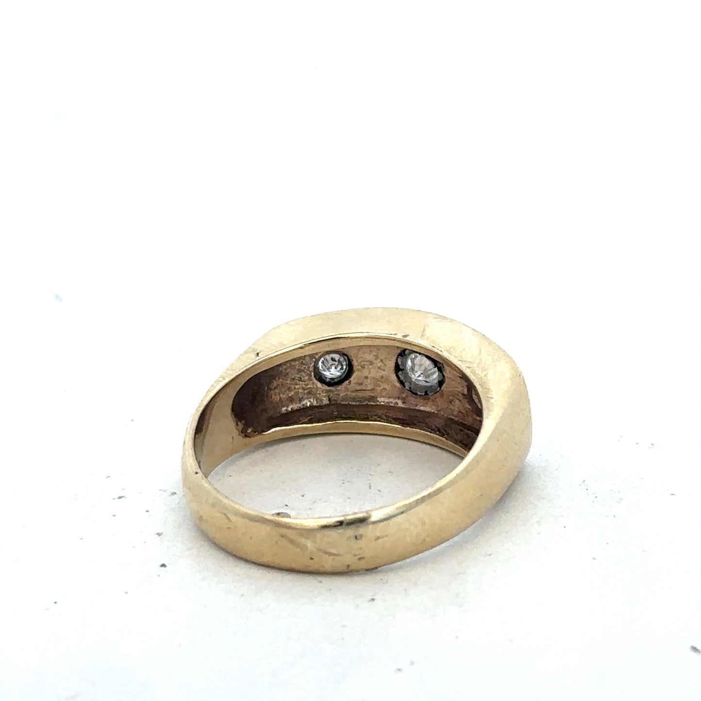 9ct yellow gold diamond ring size T1/2 (sh27502b)