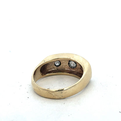 9ct yellow gold diamond ring size T1/2 (sh27502b)