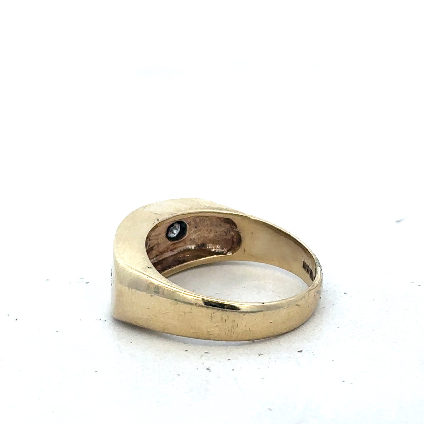 9ct yellow gold diamond ring size T1/2 (sh27502b)