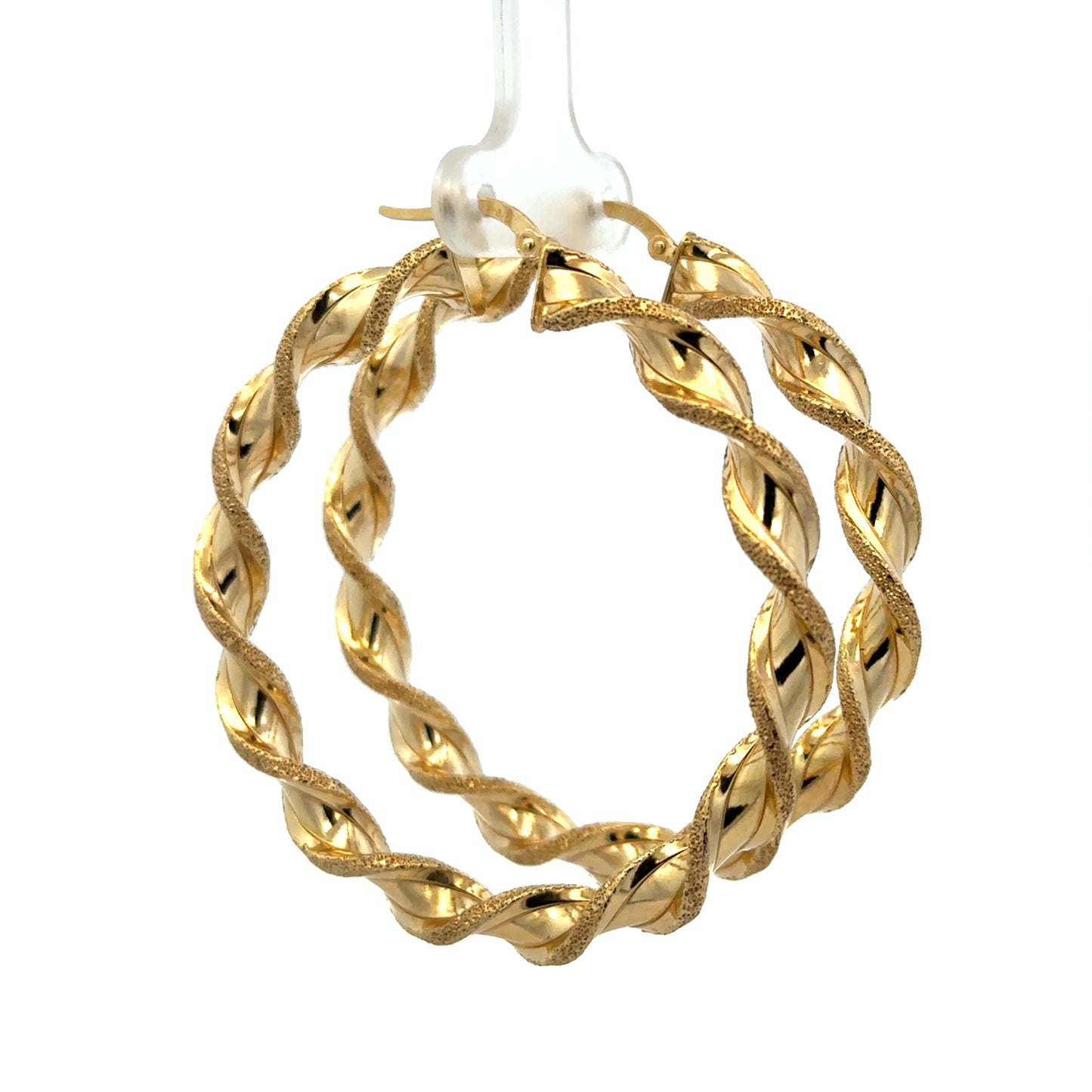 9ct yellow gold hoop earrings 5.8g (sh27491b)