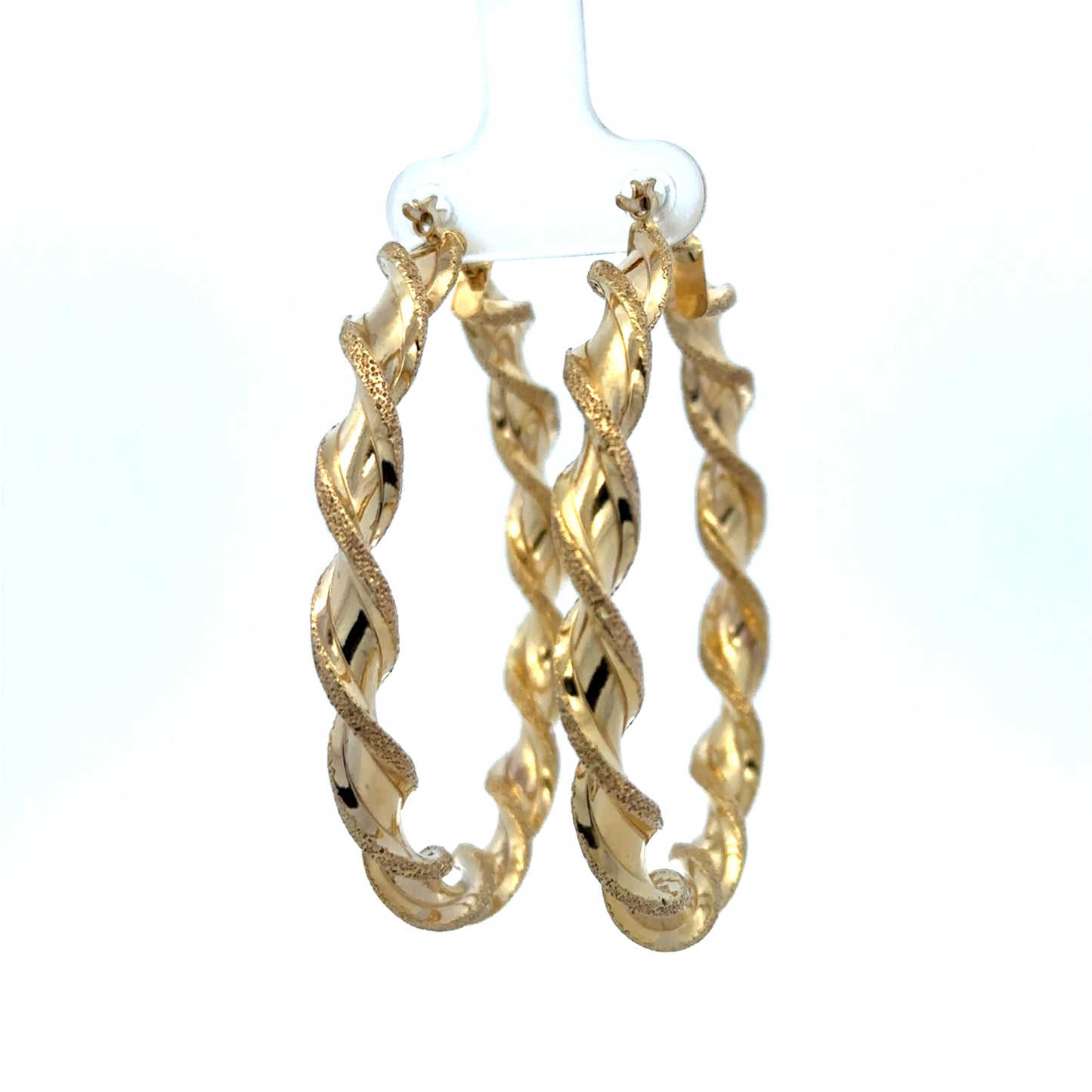 9ct yellow gold hoop earrings 5.8g (sh27491b)