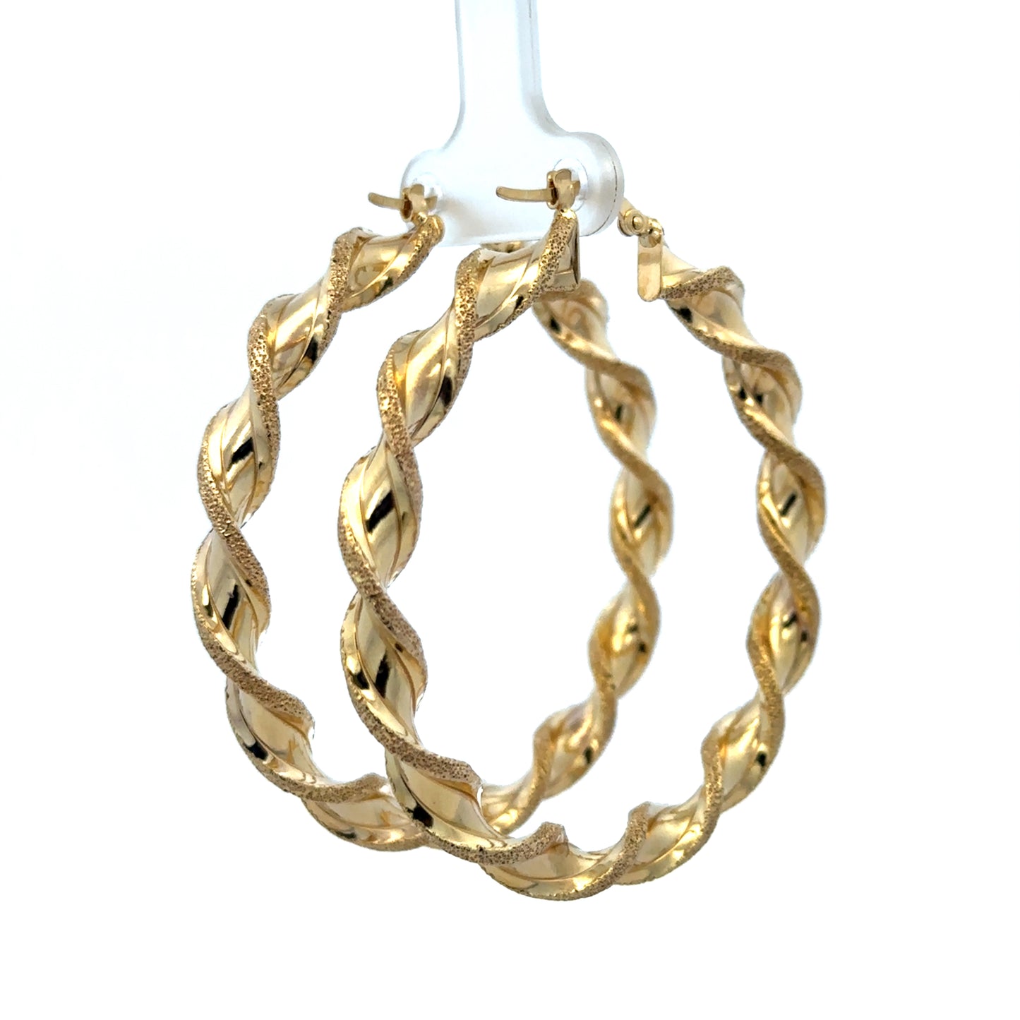 9ct yellow gold hoop earrings 5.8g (sh27491b)