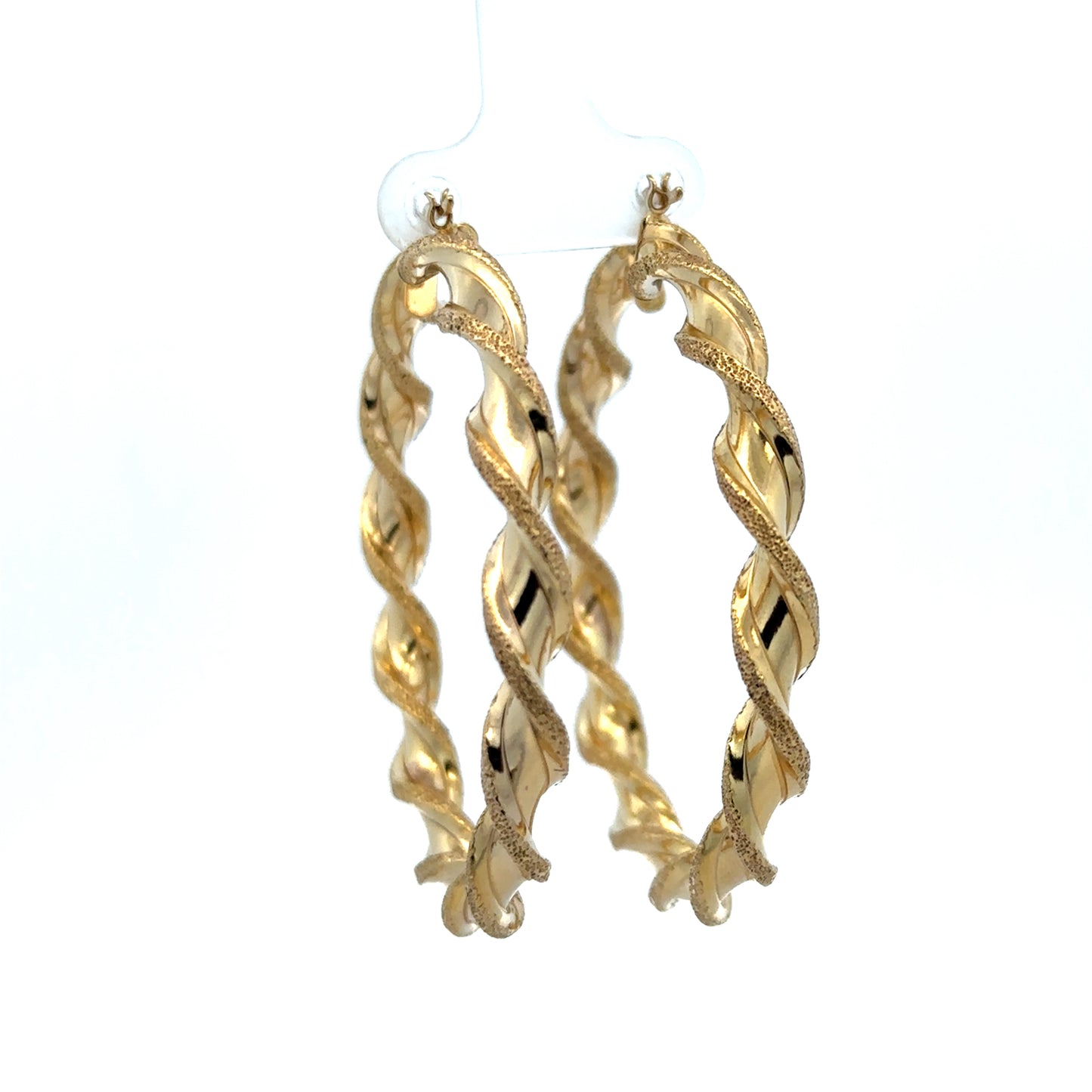 9ct yellow gold hoop earrings 5.8g (sh27491b)