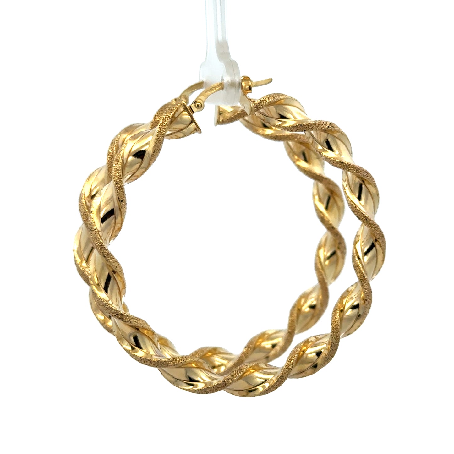9ct yellow gold hoop earrings 5.8g (sh27491b)