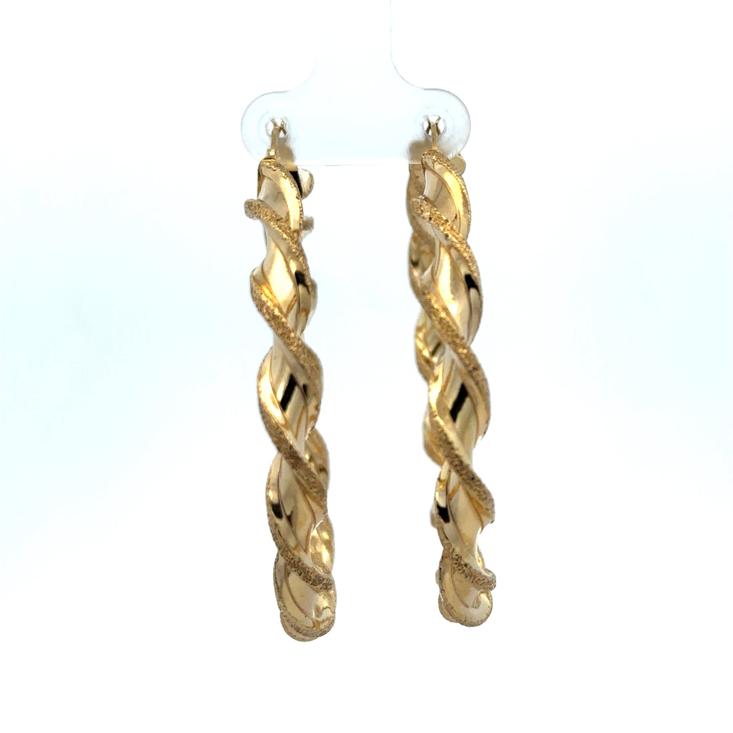 9ct yellow gold hoop earrings 5.8g (sh27491b)