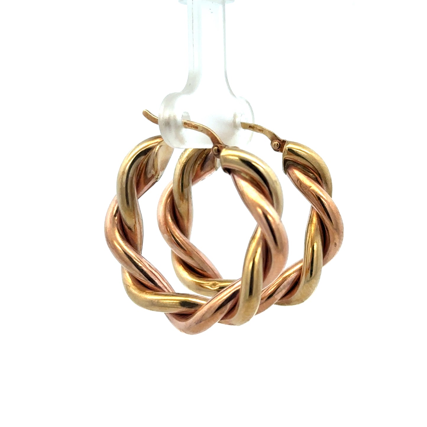9ct yellow gold hoop earrings 4.8g (sh27255b)