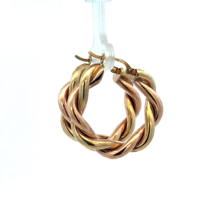 9ct yellow gold hoop earrings 4.8g (sh27255b)