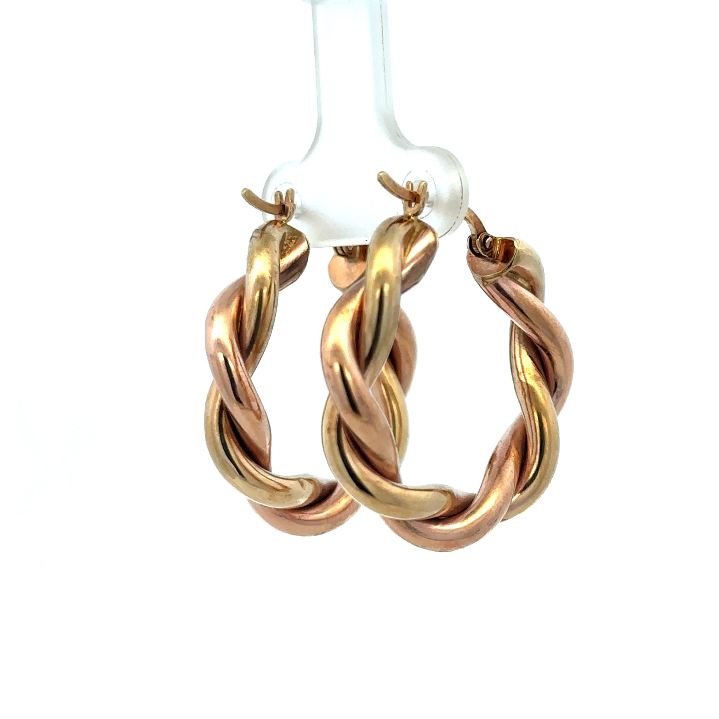 9ct yellow gold hoop earrings 4.8g (sh27255b)