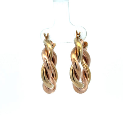 9ct yellow gold hoop earrings 4.8g (sh27255b)