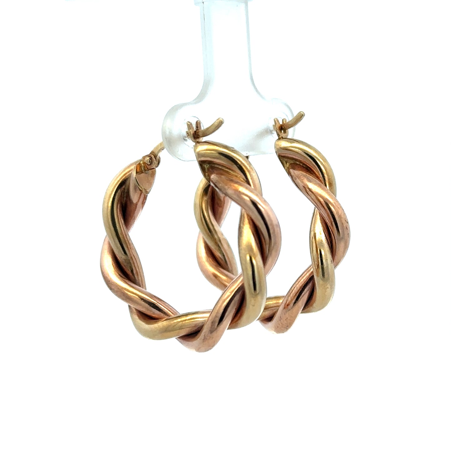 9ct yellow gold hoop earrings 4.8g (sh27255b)