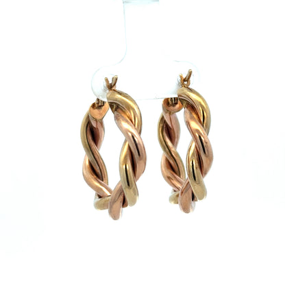 9ct yellow gold hoop earrings 4.8g (sh27255b)