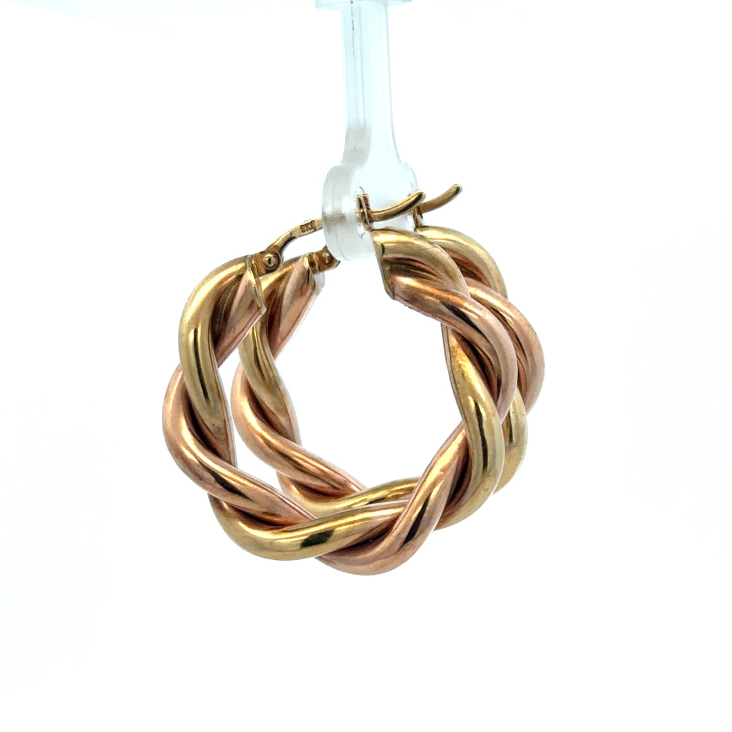 9ct yellow gold hoop earrings 4.8g (sh27255b)