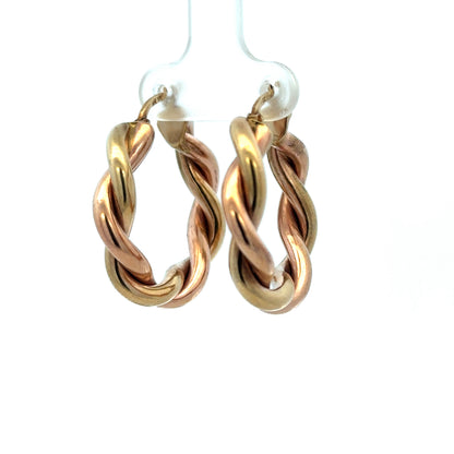 9ct yellow gold hoop earrings 4.8g (sh27255b)