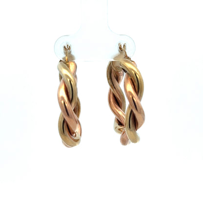 9ct yellow gold hoop earrings 4.8g (sh27255b)