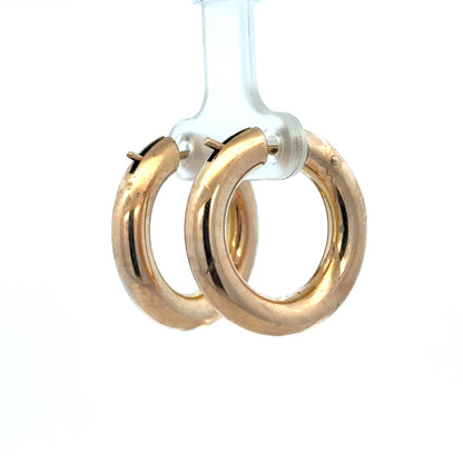 9ct yellow gold hoop earrings 4.5g (sh27009b)