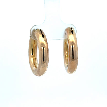 9ct yellow gold hoop earrings 4.5g (sh27009b)