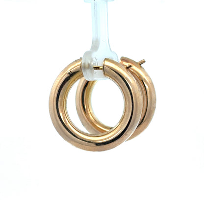 9ct yellow gold hoop earrings 4.5g (sh27009b)