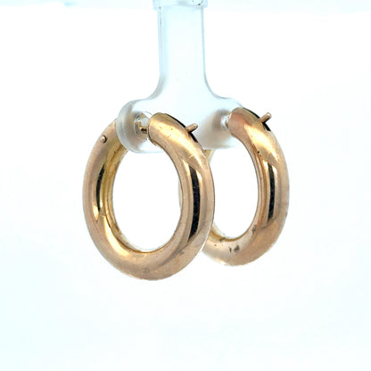 9ct yellow gold hoop earrings 4.5g (sh27009b)
