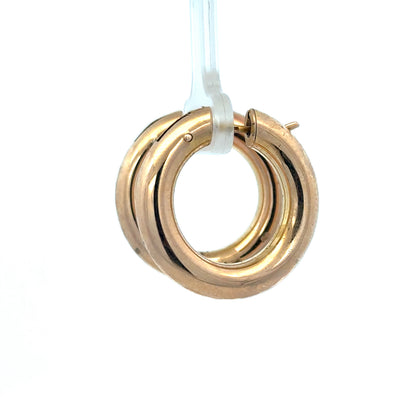 9ct yellow gold hoop earrings 4.5g (sh27009b)