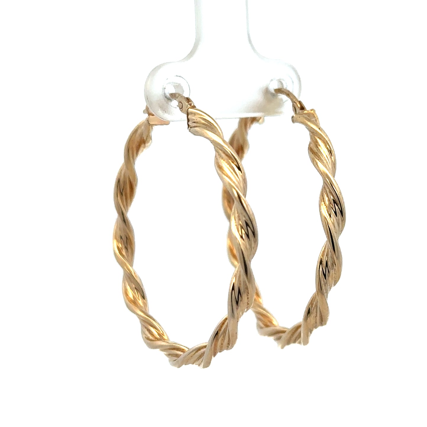 9ct yellow gold hoop earrings 3g (sh27504b)