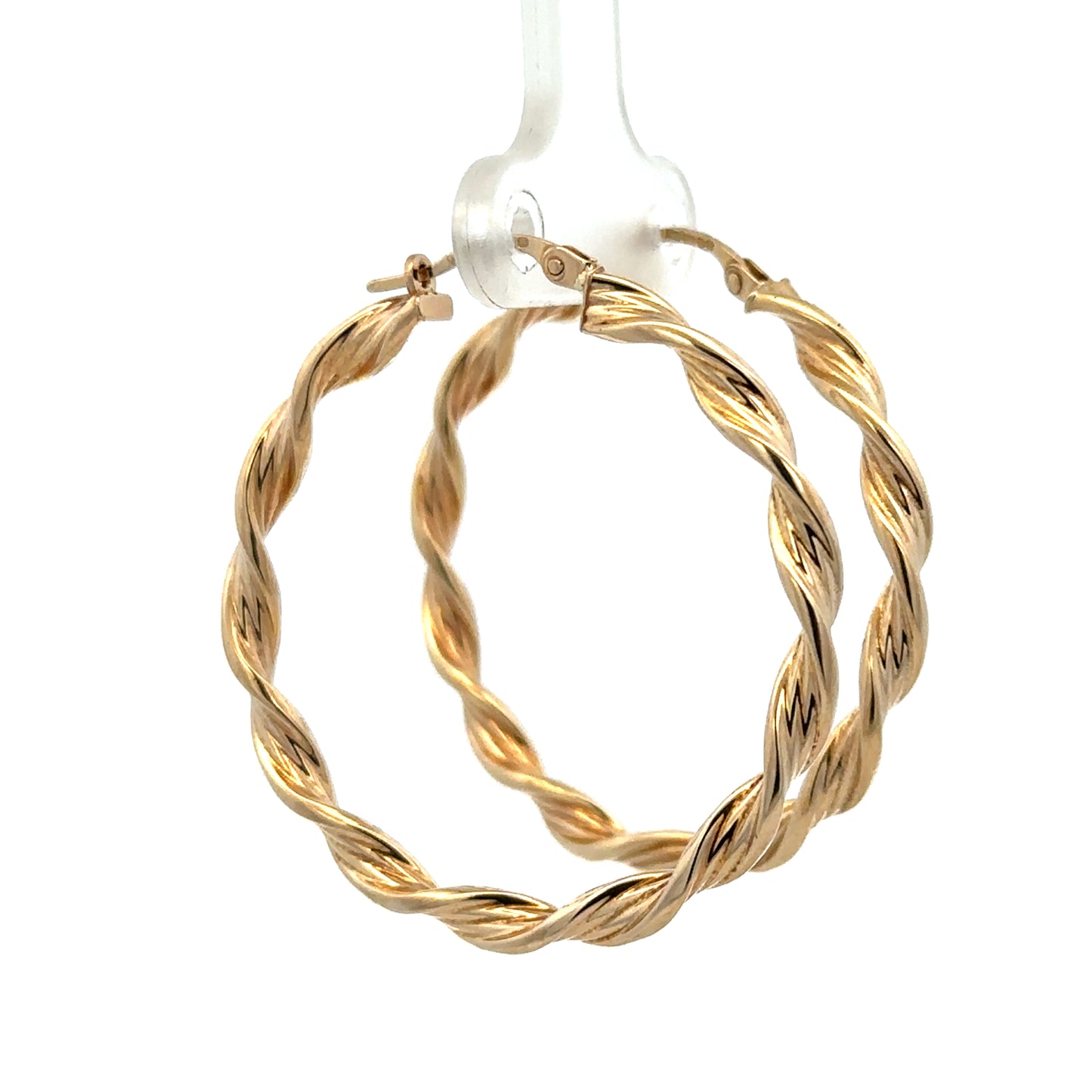 9ct yellow gold hoop earrings 3g (sh27504b)
