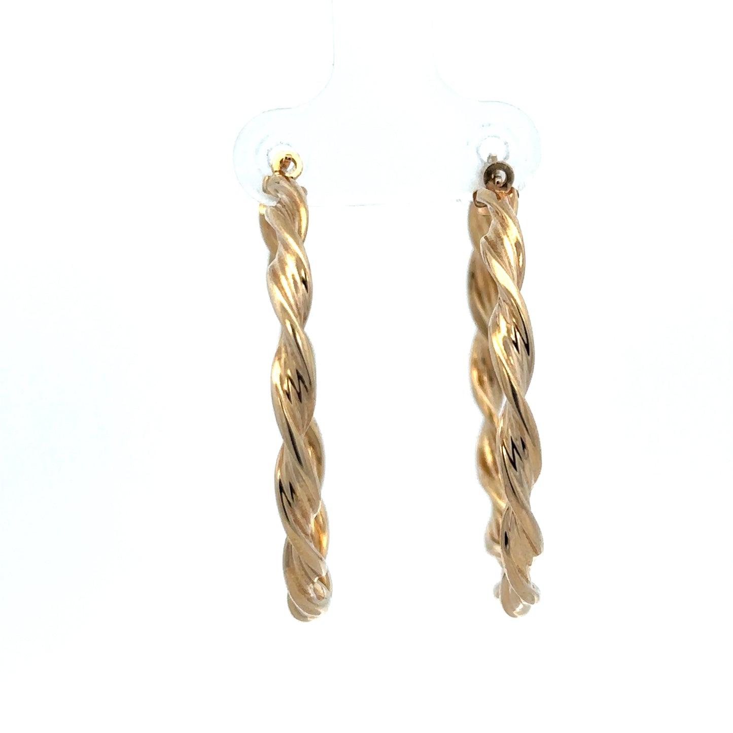 9ct yellow gold hoop earrings 3g (sh27504b)