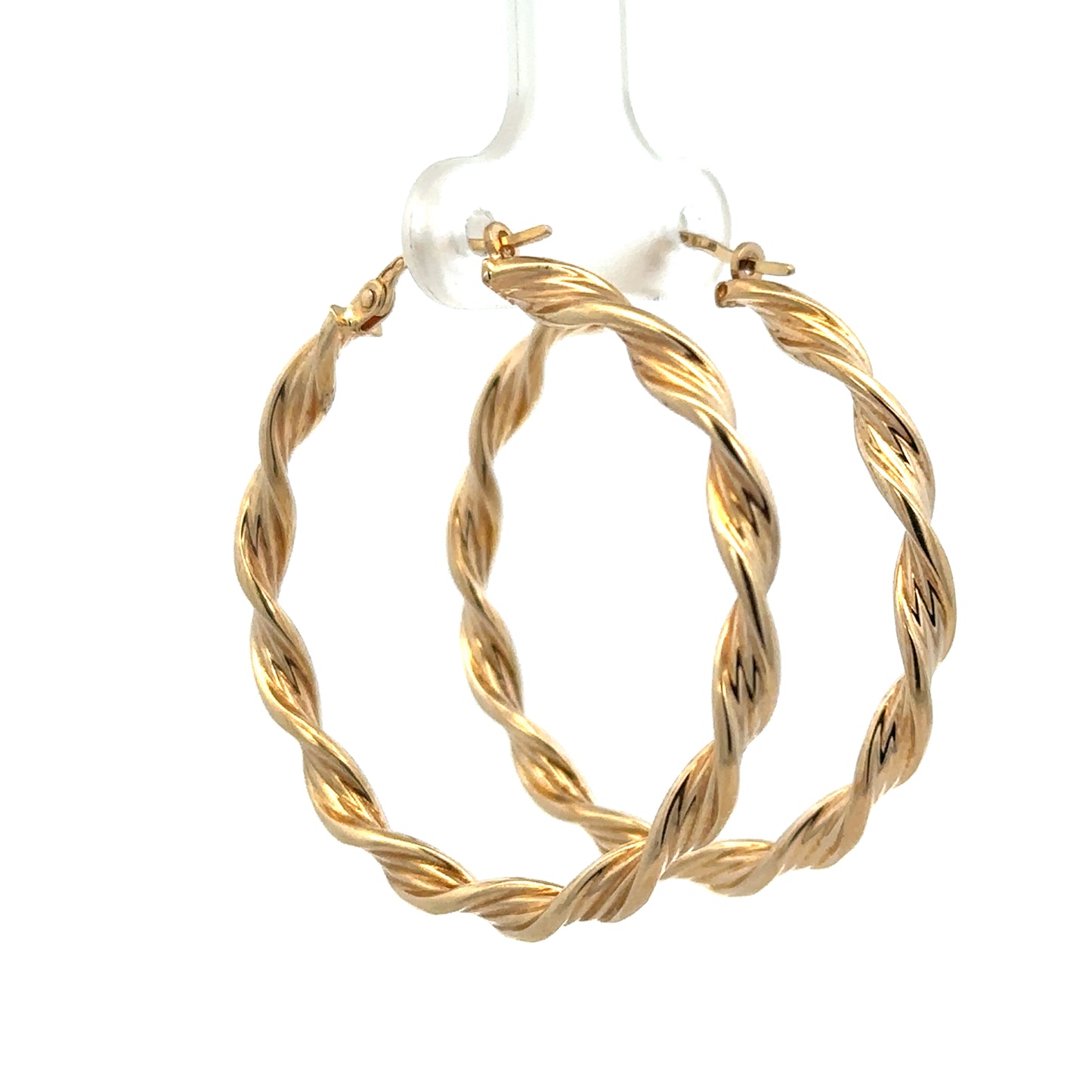 9ct yellow gold hoop earrings 3g (sh27504b)