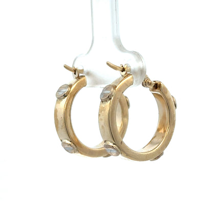 Reeves and Sons 9ct yellow gold hoop earrings, lightweight 2.9g, with a classic circular design, shiny finish.