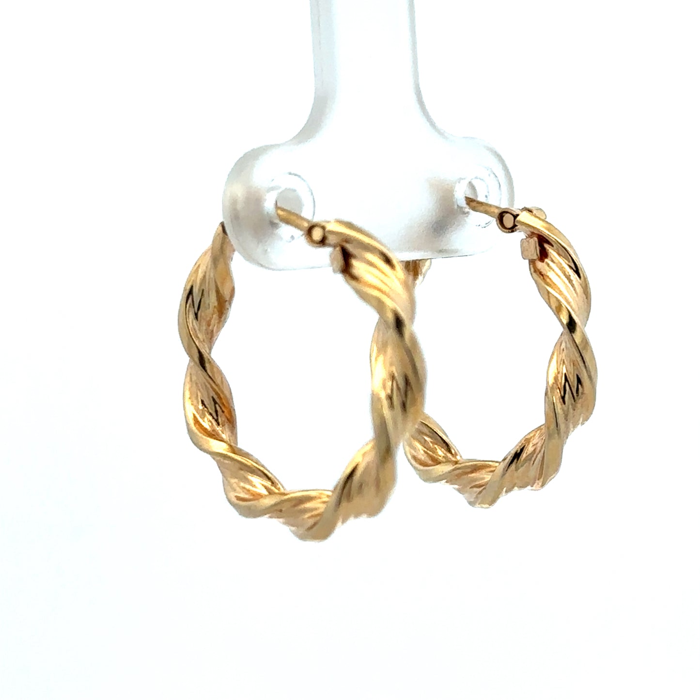 9ct yellow gold hoop earrings 1.8g (sh27508b)