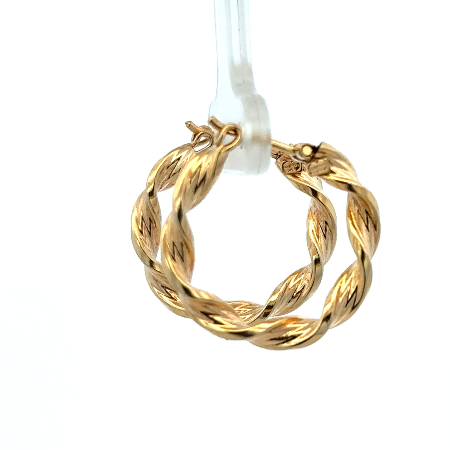 9ct yellow gold hoop earrings 1.8g (sh27508b)