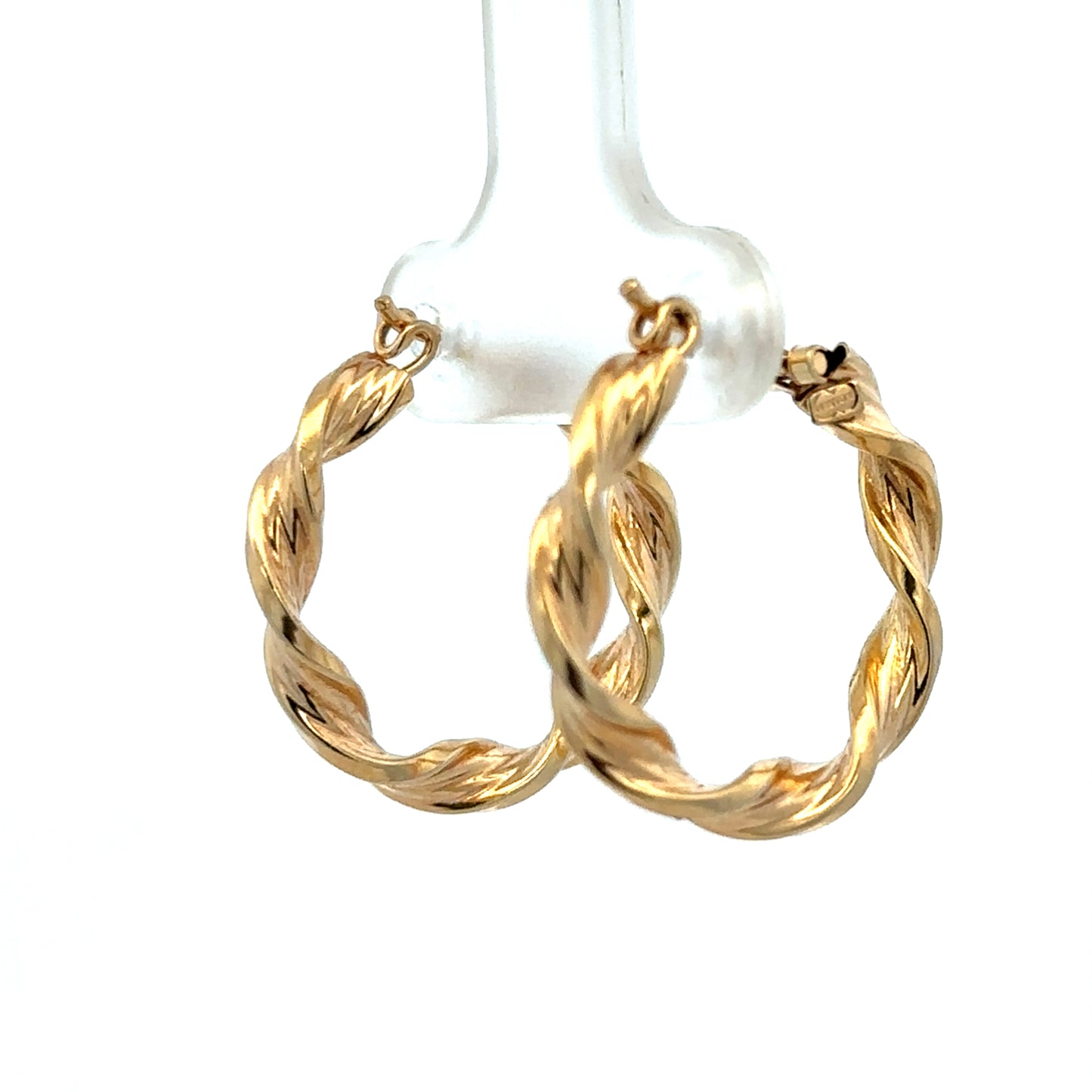 9ct yellow gold hoop earrings 1.8g (sh27508b)