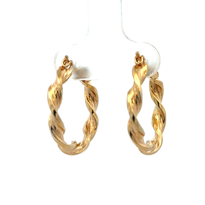 9ct yellow gold hoop earrings 1.8g (sh27508b)