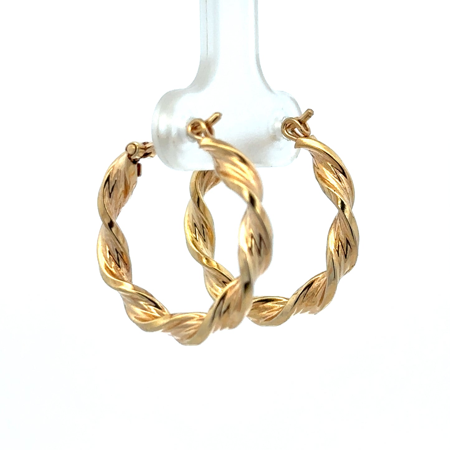 9ct yellow gold hoop earrings 1.8g (sh27508b)