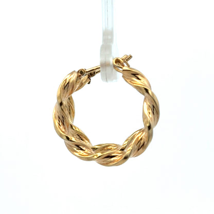 9ct yellow gold hoop earrings 1.8g (sh27508b)