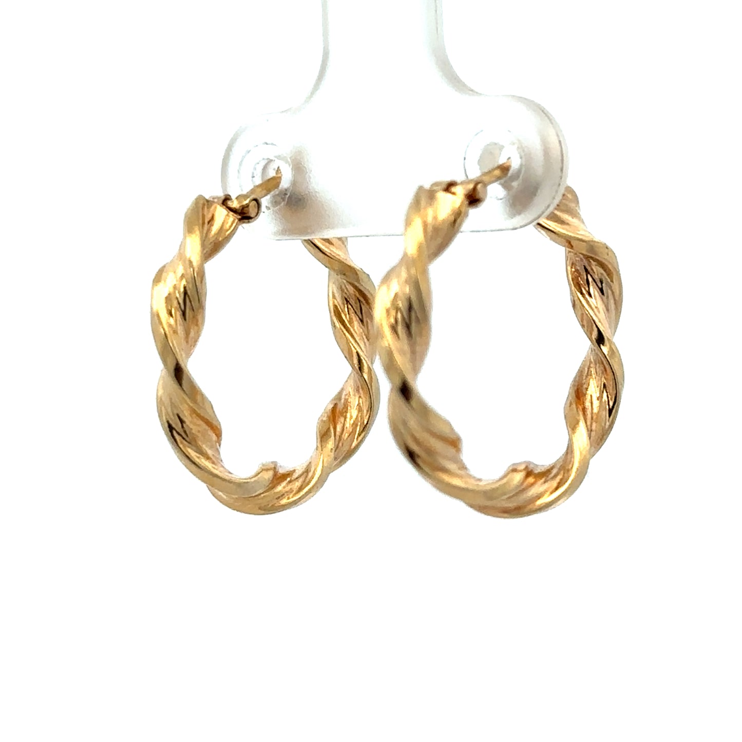 9ct yellow gold hoop earrings 1.8g (sh27508b)