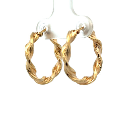 9ct yellow gold hoop earrings 1.8g (sh27508b)