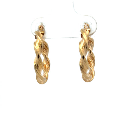 9ct yellow gold hoop earrings 1.8g (sh27508b)