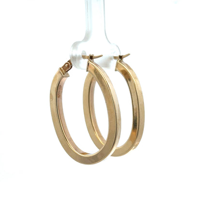 9ct yellow gold hoop earrings 2.1g (sh27505b)