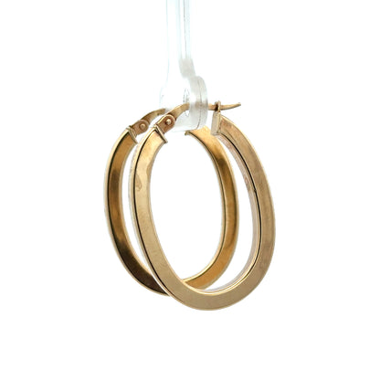 9ct yellow gold hoop earrings 2.1g (sh27505b)