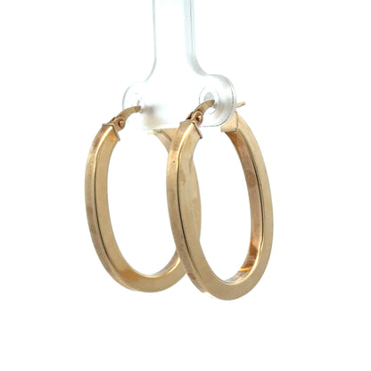 9ct yellow gold hoop earrings 2.1g (sh27505b)