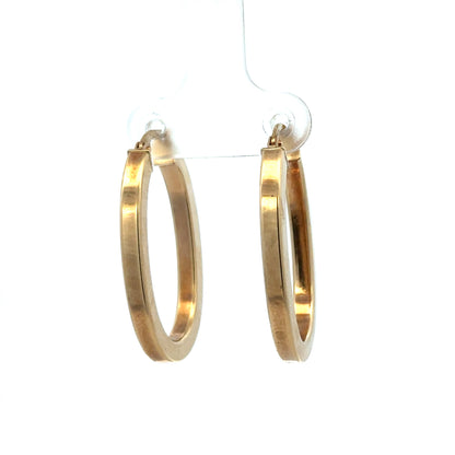 9ct yellow gold hoop earrings 2.1g (sh27505b)