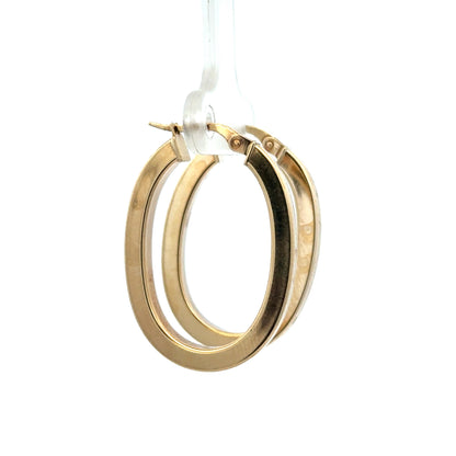 9ct yellow gold hoop earrings 2.1g (sh27505b)