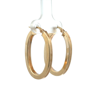 9ct yellow gold hoop earrings 2.1g (sh27505b)