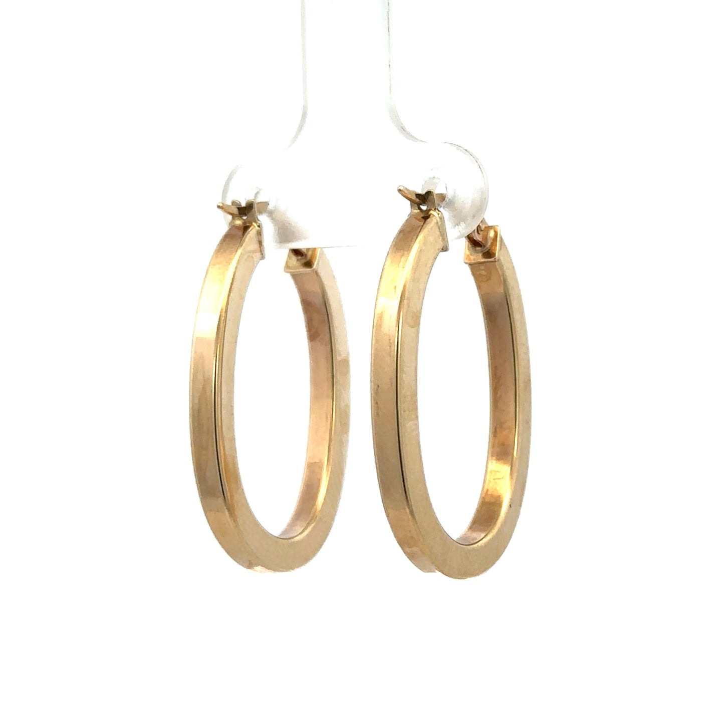 9ct yellow gold hoop earrings 2.1g (sh27505b)