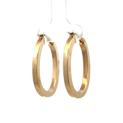 9ct yellow gold hoop earrings 2.1g (sh27505b)