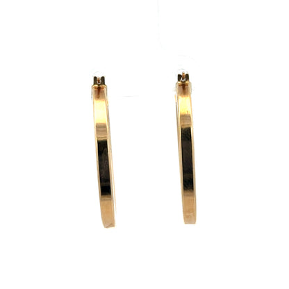 9ct yellow gold hoop earrings 2.1g (sh27505b)
