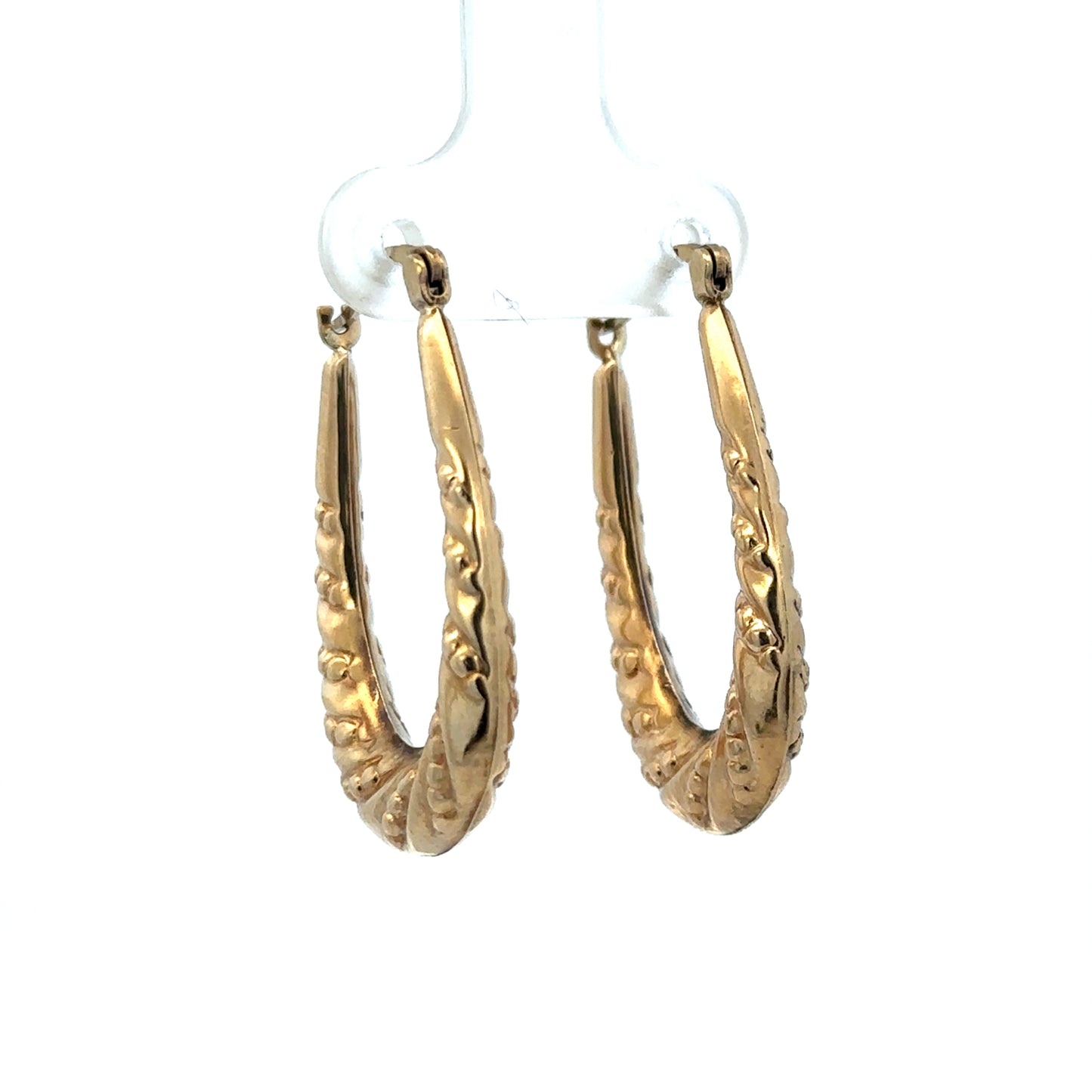 9ct yellow gold hoop earrings 1.7g (sh27506b)